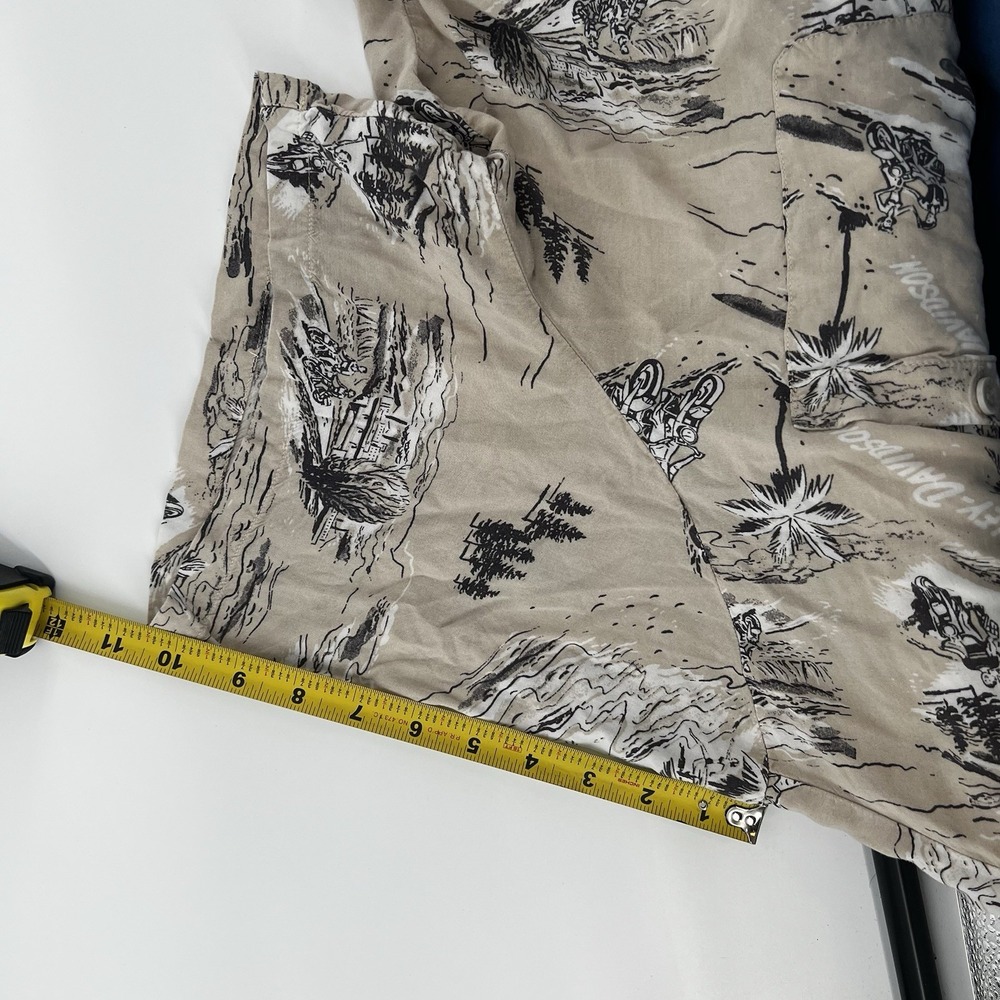 Harley Davidson Shirt Men's XL Hawaiian Motorcycle Aloha Palm Trees Rayon Surf‎ - Picture 10 of 14
